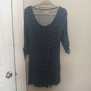 Hollister Blue Floral Midi Dress